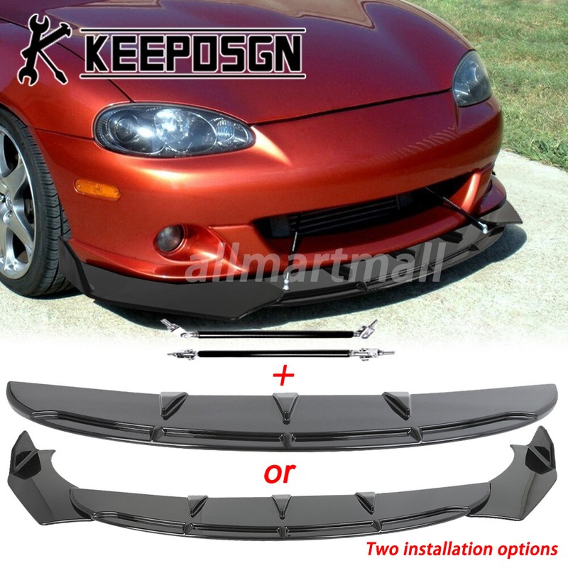 For Mazda Miata MX-5 NA NB NC Front Bumper Lip Splitter Spoiler Body Kit Parts