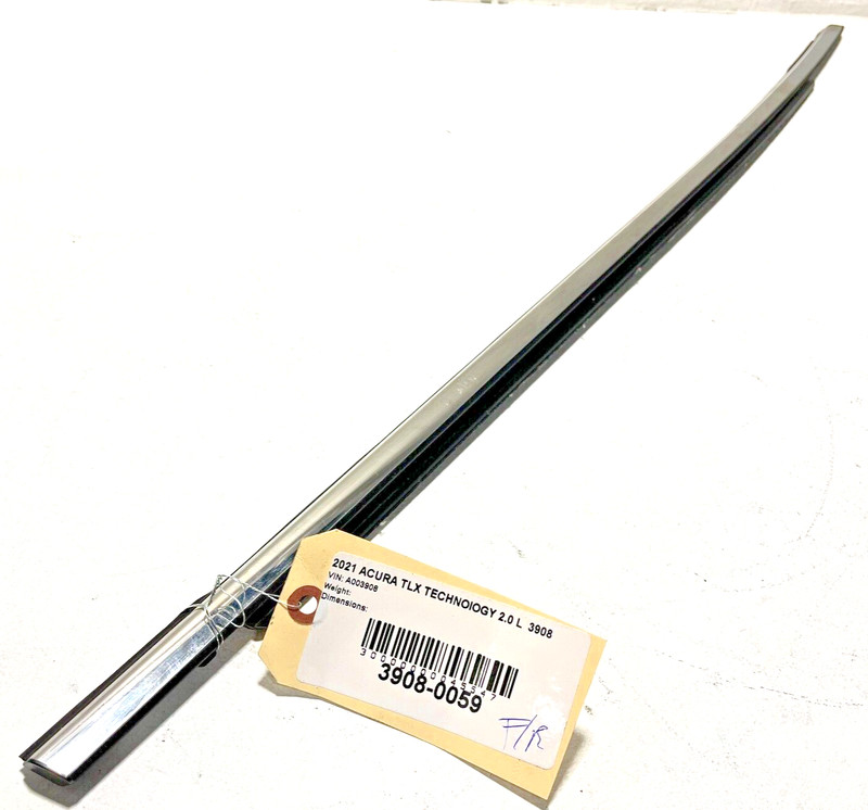 2021 Acura TLX Front Right Passenger Side Door Window Belt Molding OEM Chrome