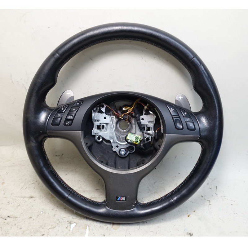 BMW E46 M3 Factory SMG Steering Wheel with Shift Paddles 2001-2006 OEM