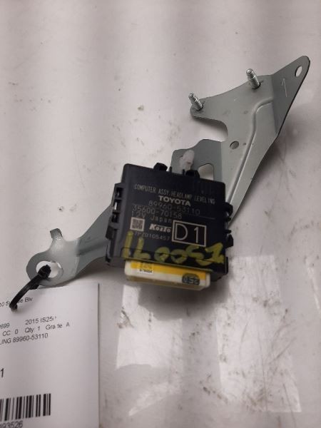 14-15 LEXUS IS250 F-SPORT 2.5L RWD AT HEADLAMP LEVELING CONTROL MODULE ECM