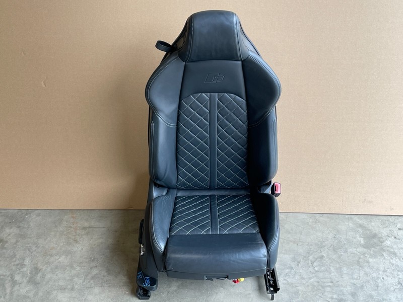 18 19 20 Audi S5 Coupe Front Right Pass Seat Cushion Headrest Black 1433 OEM