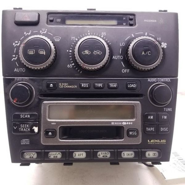 01-03 LEXUS IS300 RADIO/STEREO RECEIVER UNIT ASSEMBLY