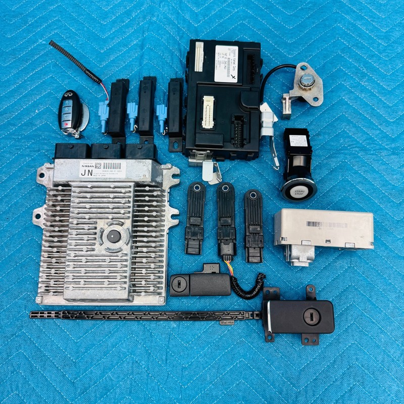 2011–2013 Infiniti M56 Immobilizer ECU BCM Key Set w/ Ignition Lock & Start/Stop