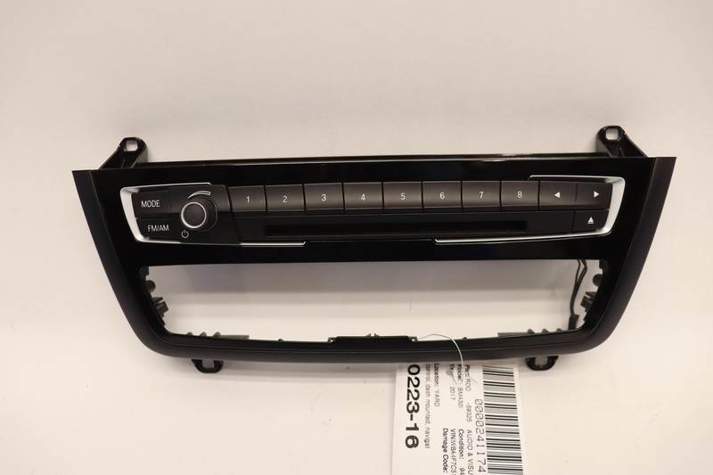 2017 BMW 430I F36 DASH AUDIO RADIO SWITCH CONTROL W/ BEZEL COVER TRIM OEM