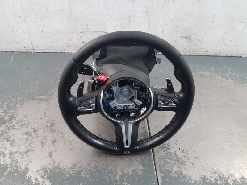 2017 BMW X5M F85 Leather Steering Wheel / Column / Paddles #0597 LL6
