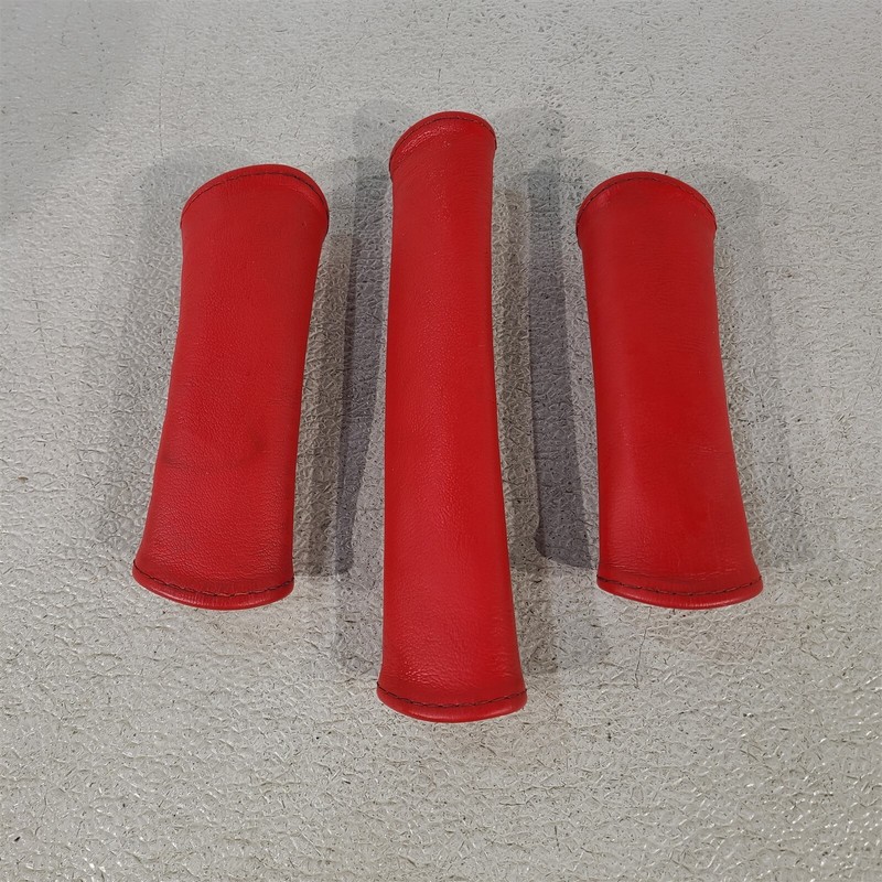 Aftermarket Red Leather Interior Door Pull Covers W/ Dash Handle Cover For 97-04