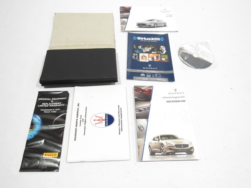 14-19 Maserati Quattroporte 2016 3.8L RWD Owner Manual Info Book Case Set ;:A