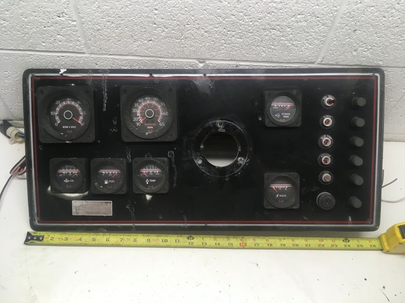 M1 Marine Instrument Gage Cluster Dash Panel Temp Oil Pressure Tachometer Volt