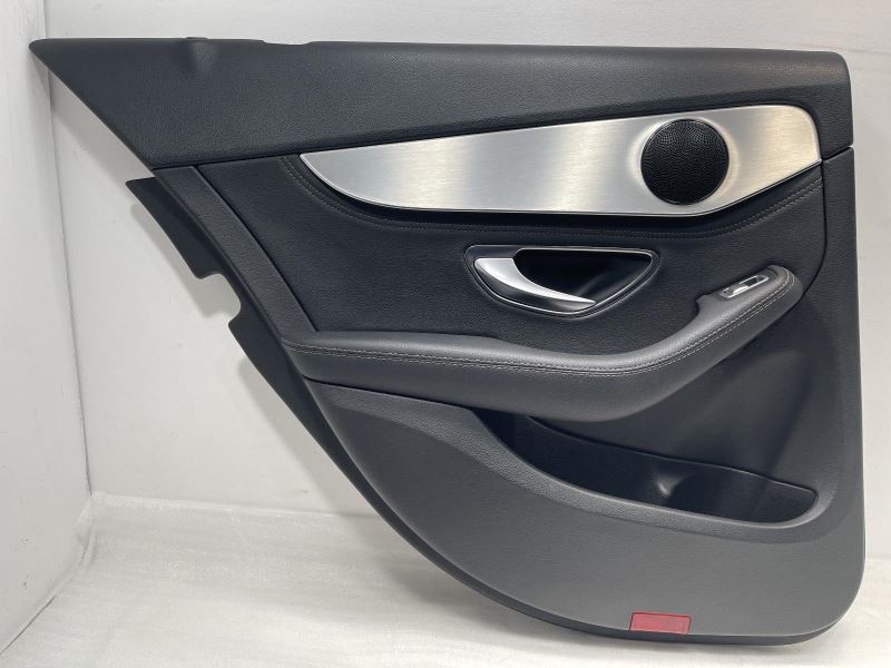 16 MERCEDES-BENZ C220 LEFT DRIVER REAR DOOR TRIM PANEL BLACK/SILVER TC:201 21344