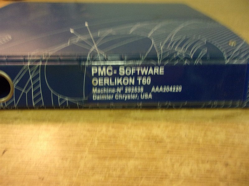 Klingelnberg Oerlikon T60 PMC Software Manual N292538 AAA204220