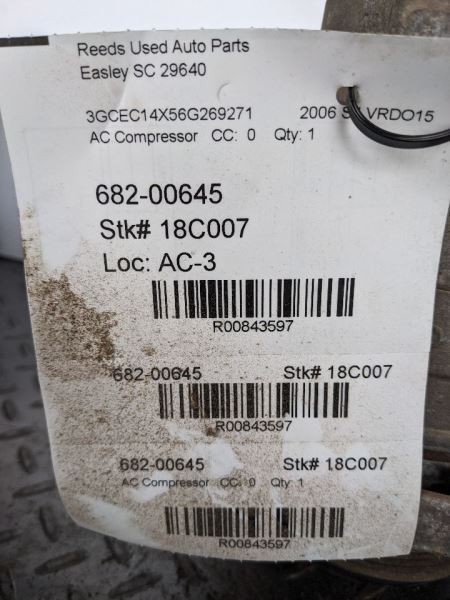 AC Compressor Fits 03-10 SIERRA 1500 PICKUP 843597