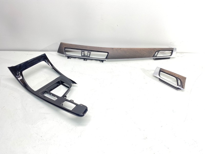16-22 BMW F39 F48 X1 X2 Front Center Console Dashboard Wood Trim Cover Set OEM✅