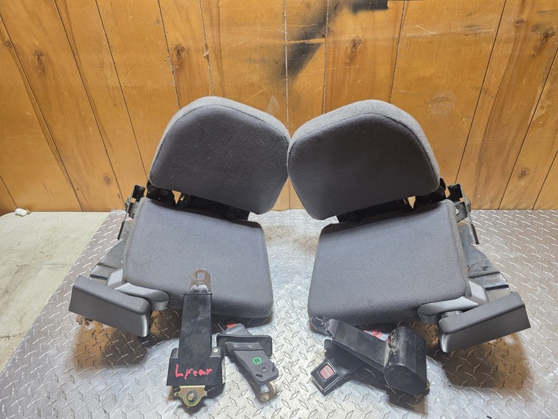 1998-2001 Ford Ranger EXT CAB Rear Jump Seats Folding Gray Cloth Complete