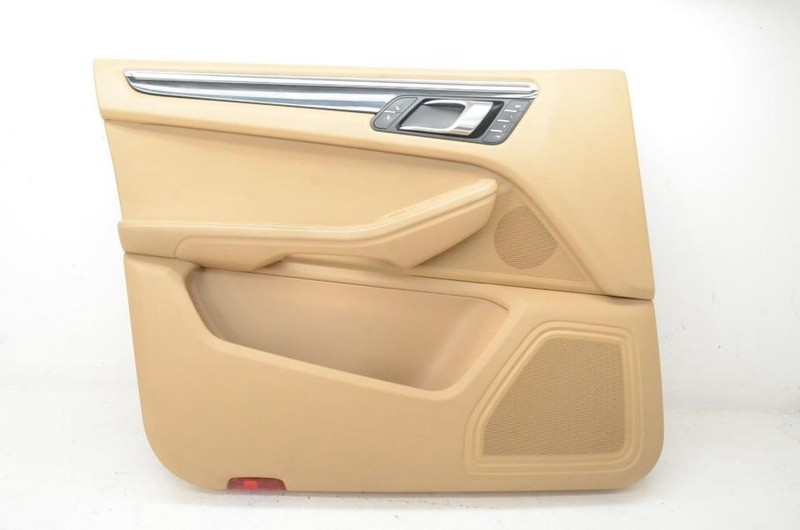 2016 Porsche Macan S 3.0L Driver Left Front Tan Door Trim Panel with Handle