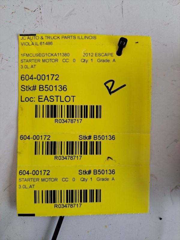Starter Motor Fits 10-12 FUSION 3478717
