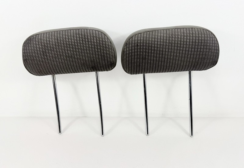 2006-2008 Dodge Ram 1500 2500 3500 Rear Headrest Set Gray Cloth Pattern OEM Pair