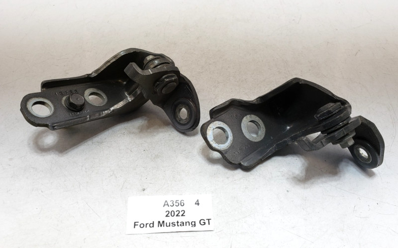 ✅ 15-23 OEM Ford Mustang GT Front Right Passenger Door Hinge Silver SET 7k
