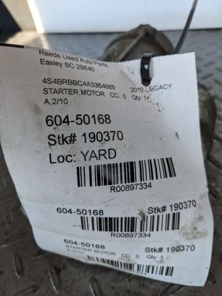 Starter Motor CVT Fits 08-15 LEGACY 897334