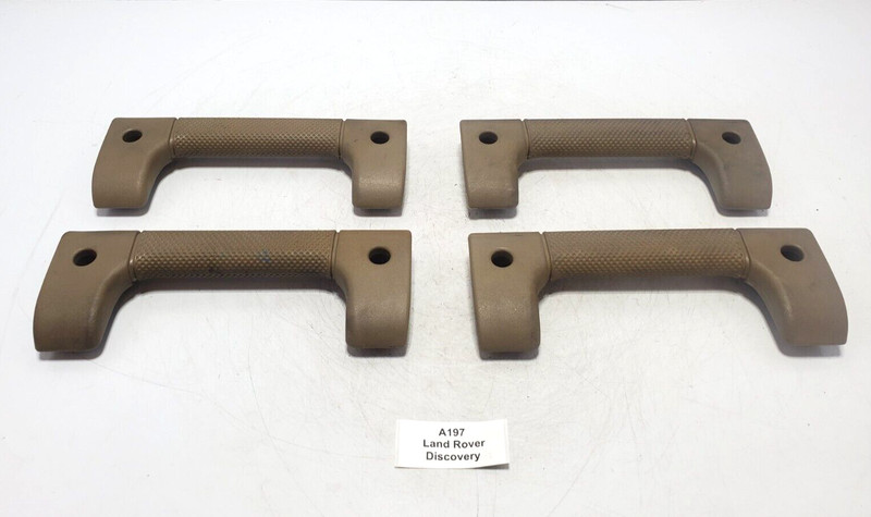 ✅ 99-04 OEM Land Rover Discovery L318 Interior Roof Top Grab Handle Beige SET