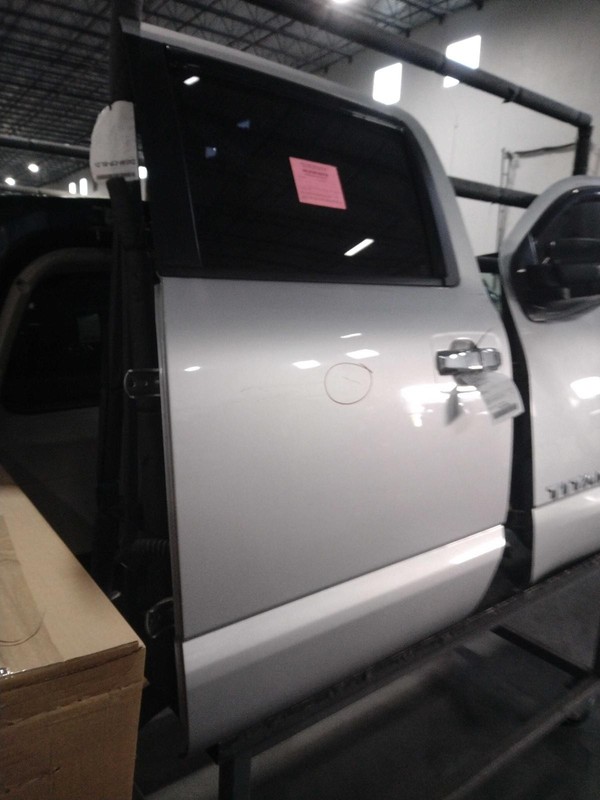 2017 Nissan Titan Rear Left Door Silver 116150 Used 149K Miles OEM