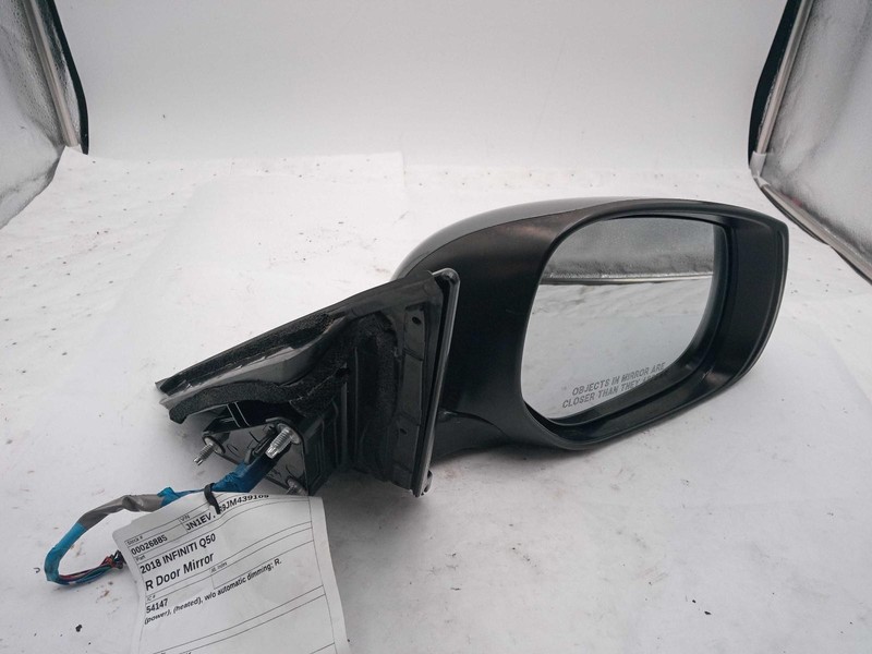 2018 INFINITI Q50 Right Door Mirror Assembly Grey OEM 114965 71K Miles