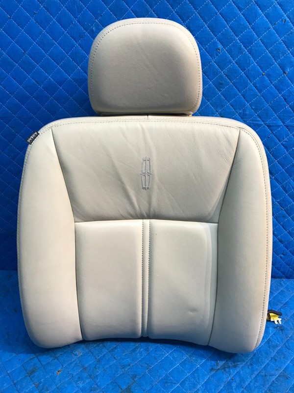 03-11 Lincoln Town Car Front Right Upper Seat Back Cushion Cover Headrest Beige