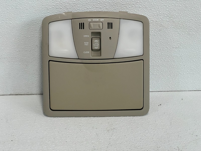 11-14 Nissan Murano Overhead Roof Console Interior Dome Map Light Storage Tan
