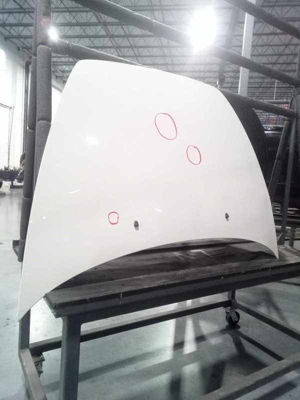 2010 Volvo 40 Series OEM White Hood Panel, Used, 313714156, 170K Miles