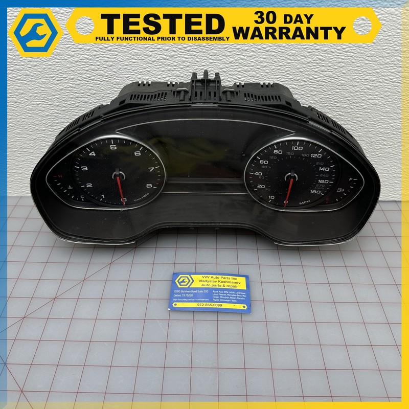12 Audi A8 Quattro INSTRUMENT CLUSTER SPEEDOMETER OEM