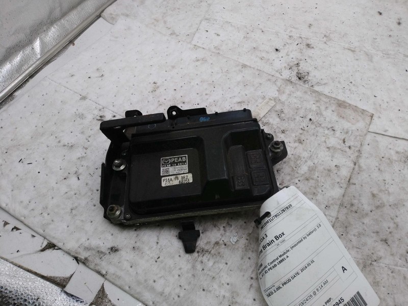 2016 Mazda 3 Engine Control Module ECM PEAB18881A OEM Black 85k Miles