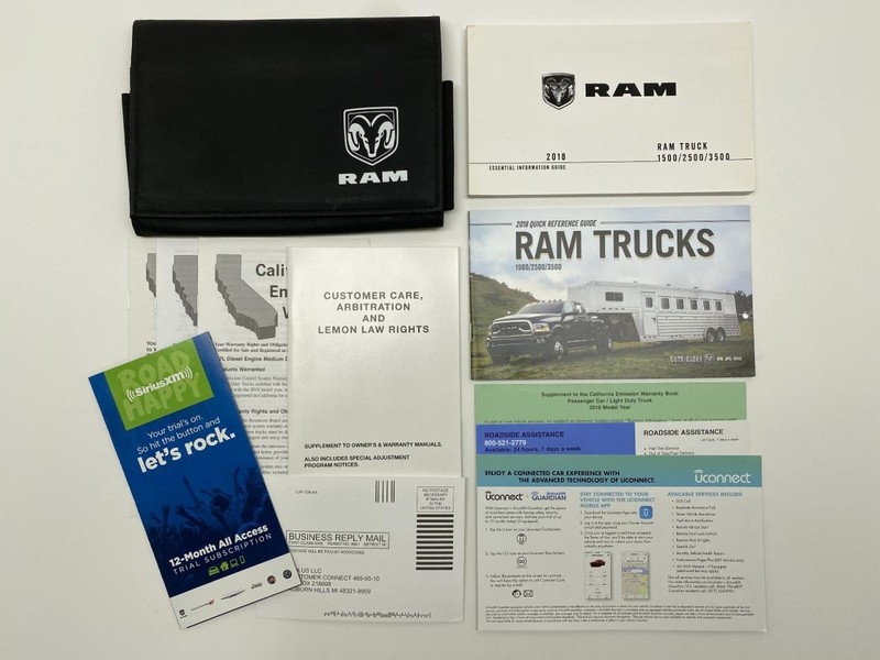 Owners Manual 2018 Dodge Ram Truck 1500 2500 3500 86685