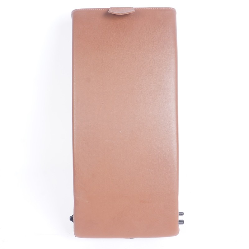 2014-2022 maserati ghibli REAR arm rest lid cover armrest cup holder brown OEM