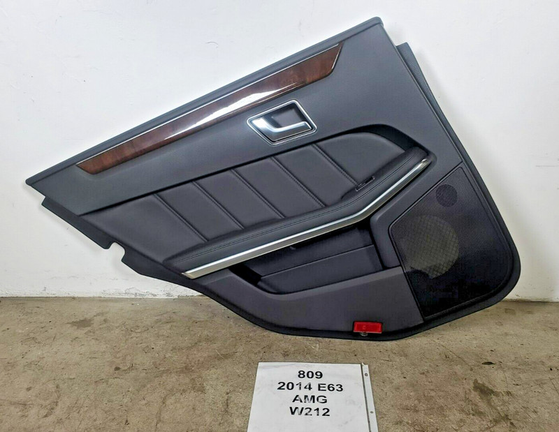 ✅14-16 OEM Mercedes W212 E63 Rear Left Driver Side Door Card Panel Leather Black