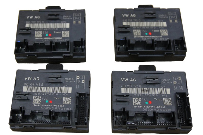 2012-2018 Audi A8 Quattro Front Rear Left Right Door Control Module Set OEM