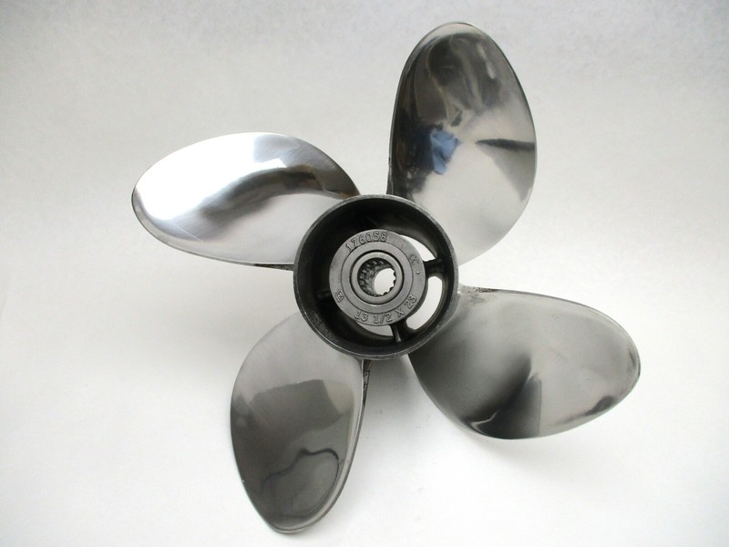 176058 0176058 OMC Renegade Bass 13 1/2" X 23 Pitch 4 Blade Stainless Prop