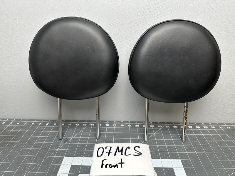 07-15 Mini Cooper R56 R55 R57 FRONT RIGHT LEFT SET SEAT HEADREST Black OEM