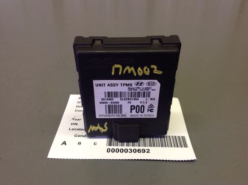 TPMS Tire Pressure Monitoring System Control Module 2014-2016 Kia Soul 72086
