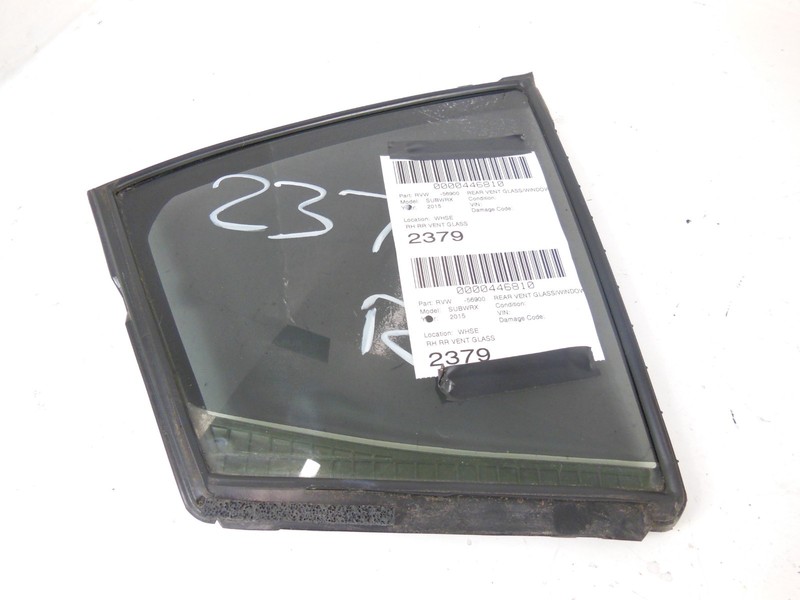 15-21 Subaru WRX Rear Door Vent Glass Window Right Passenger OEM