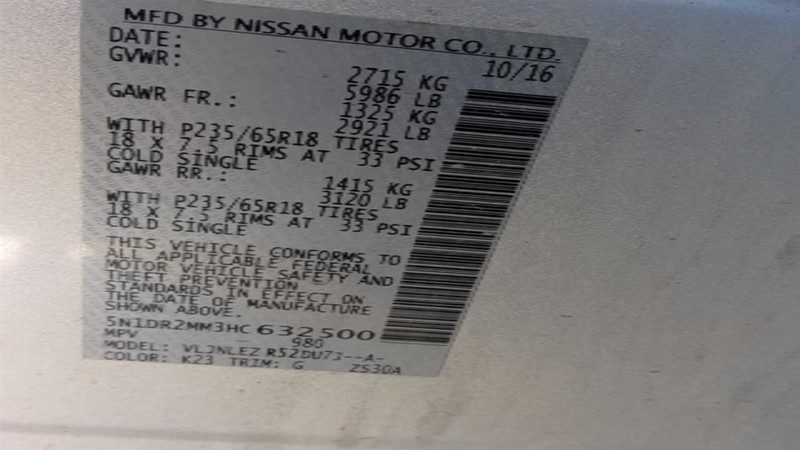 AC Compressor 6 Cylinder Fits 15-20 PATHFINDER 1535648