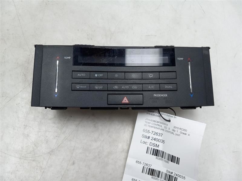 15-17 LEXUS RC350 TEMPERATURE CONTROL SWITCH