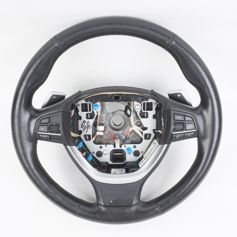 2011 - 2015 BMW F13 F01 F02 650i Sport Leather Steering Wheel Black OEM