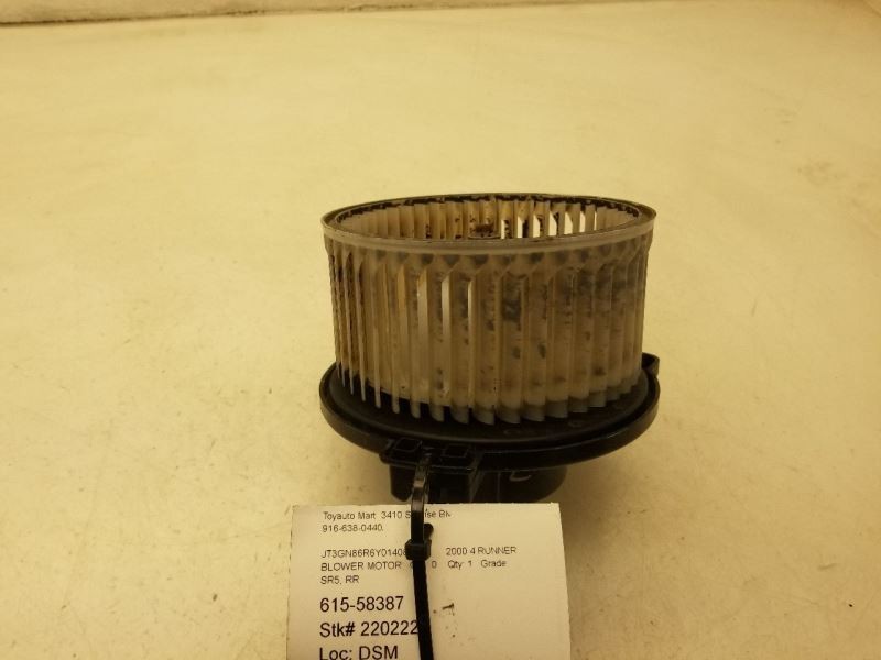 96-02 TOYOTA 4 RUNNER SR5 3.4L AT AC BLOWER MOTOR