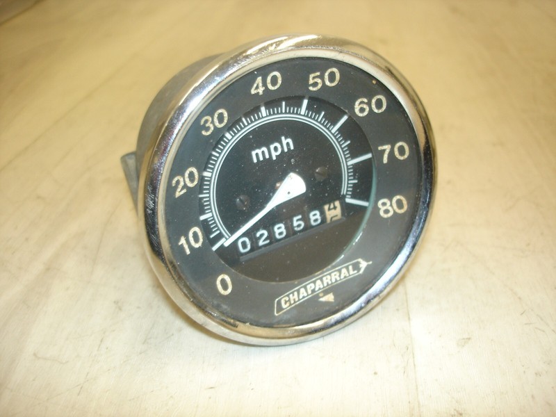 Vintage Chaparral snowmobile0-80MPH Speedometer Gauge used