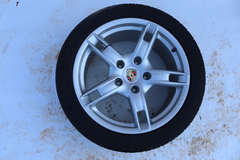 2005-2008 PORSCHE BOXSTER WHEEL RIM TIRE MICHELIN 265/40 101Y R18 18X8 OEM