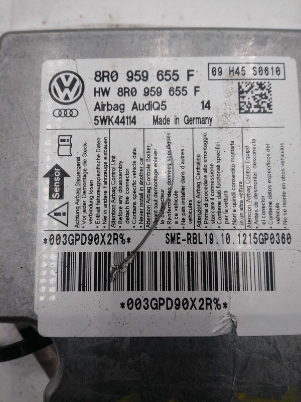 Used Air Bag Module fits: 2013 Audi Q5 Air Bag under center console Grade A