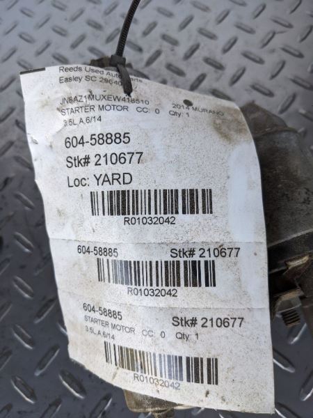 Starter Motor 6 Cylinder Fits 13-14 17 PATHFINDER 1032042