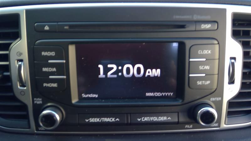 2017-2019 Kia Sportage NON-NAV 5.0" Display Screen Menu Info 96180-D9410WK Radio
