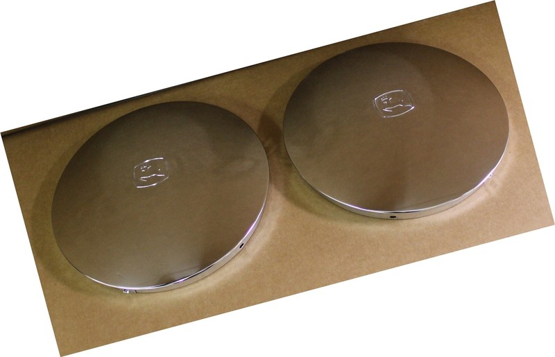 Deere M150363 Rear 10 Inch Rim Chrome Hub Caps Wheel Covers Moons Lawn Tractor