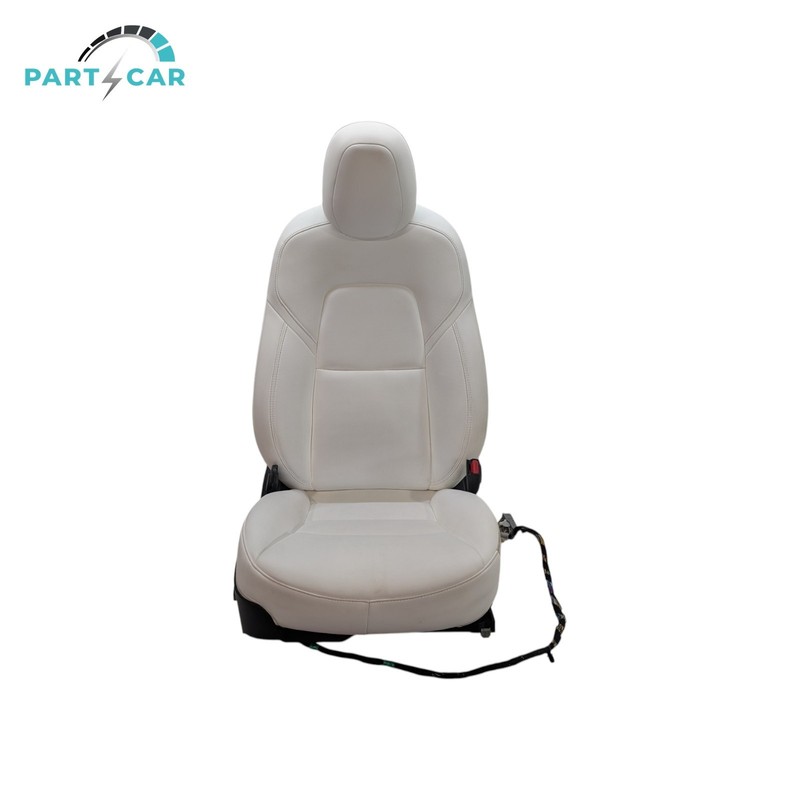 2017-2023 Tesla M3/MY Front Right Passenger Side 1st Row Seat White OEM SCRATCH