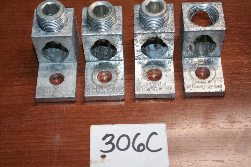 Square D A500-CT Terminal Lug Connector Single Barrel 500mcm-4 QTY. 4